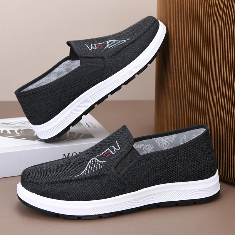 老北京布鞋男软底舒适防滑春秋款一脚蹬帆布鞋中老年爸爸鞋休闲鞋,淘宝优惠券,粉丝福利购,淘宝优惠卷