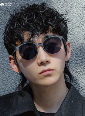 enson9高弹合金钢超大框折叠墨镜