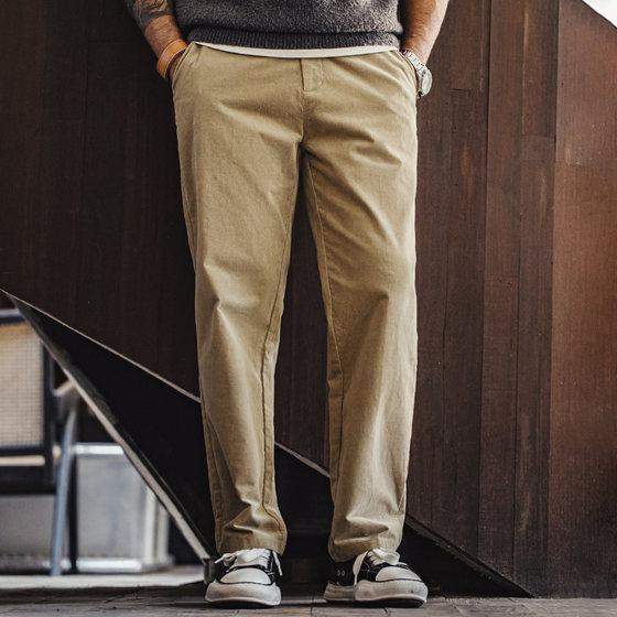Madden Workwear American Retro Corduroy Casual Pants for Men