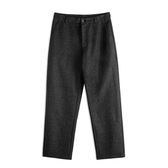 Madden workwear American gray and black woolen trousers old money style straight casual pants drapey long trousers for men spring and winter