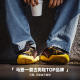 Madden retro football moral training shoes men's spring new flip leather black and yellow shoes flat sports casual shoes