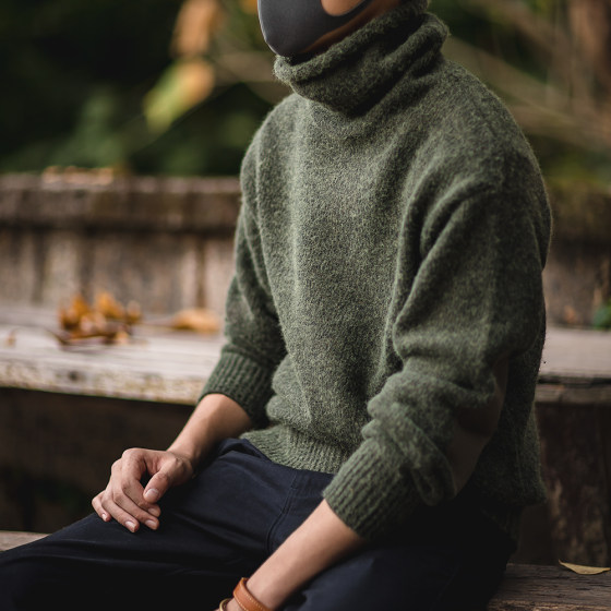 Madden workwear imitation mohair sweater turtleneck