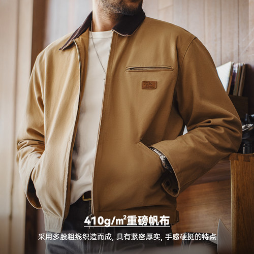 马登工装谷仓夹克J001星际穿越底特律猎装美式巴恩风翻领外套男秋-图1