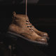 Retro style yellow brown Martin boots mid-high top shoes