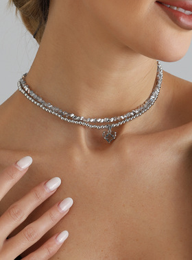 欧美跨境饰品不规则碎冰串珠爱心