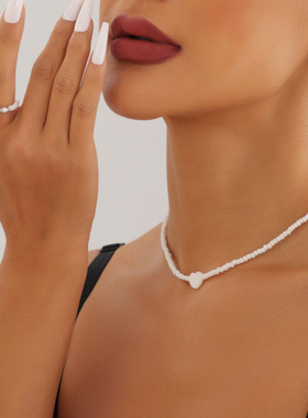 欧美跨境饰品波西米亚白色小号米