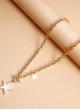 欧美外贸饰品简约白色星星仿贝母