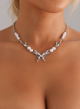 欧美跨境饰品蝴蝶翅膀心形爱心粉