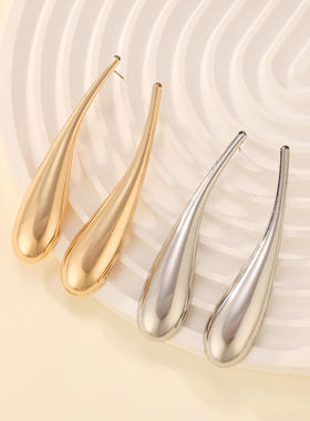 欧美跨境流行配饰 夸张朋克风大水滴耳钉吊坠 时尚潮流项圈锁骨链