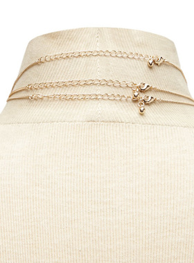 新款上新三角颈链圆形项饰品几何