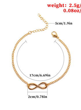 欧美跨境复古饰品数字8无限大合