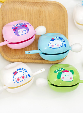 新款解压功德小木鱼钥匙扣三丽水豚木鱼卡通书包可爱钥匙扣挂件摆