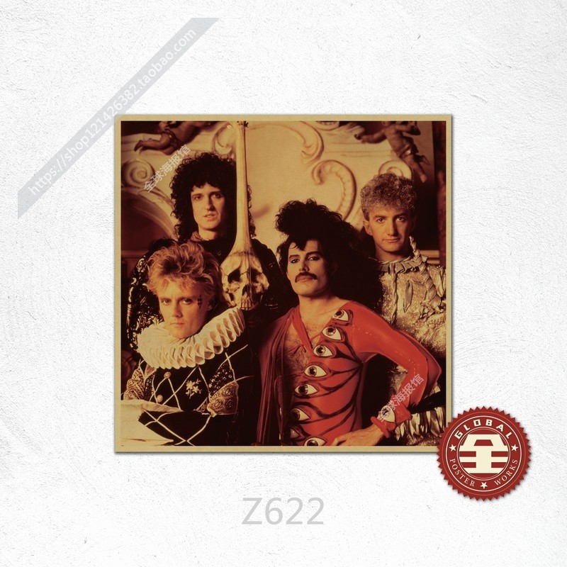 Queen 皇后乐队摇滚音乐牛皮纸海报欧美乐队酒吧宿舍琴行装饰画芯,淘宝优惠券,粉丝福利购,淘宝优惠卷