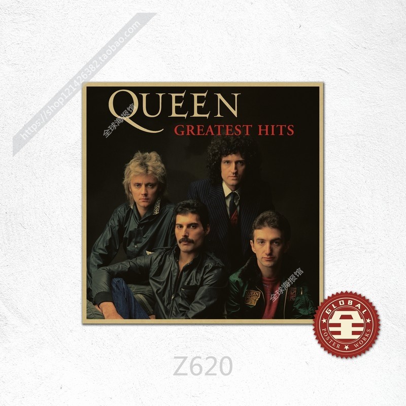 Queen 皇后乐队摇滚音乐牛皮纸海报欧美乐队酒吧宿舍琴行装饰画芯,淘宝优惠券,粉丝福利购,淘宝优惠卷
