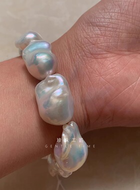 5A+天然巴洛克珍珠手链女款