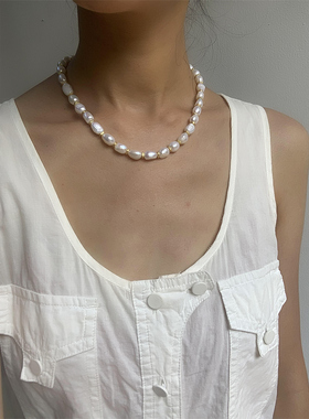 天然淡水珍珠项链巴洛克