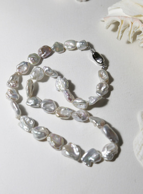 天然淡水巴洛克珍珠项链