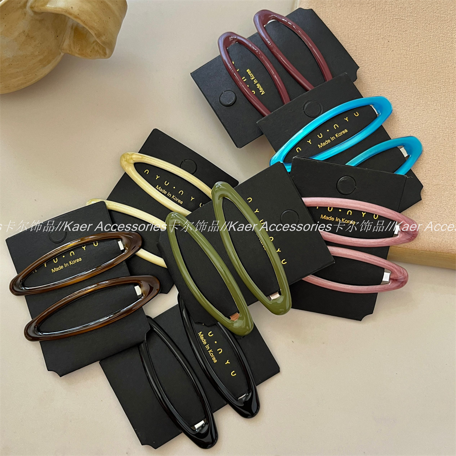 韩国秋冬新款彩色滴油椭圆bb夹发夹 时尚刘海夹侧边夹儿童发饰女,淘宝优惠券,粉丝福利购,淘宝优惠卷