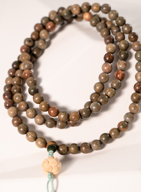 绿檀木手串檀香木佛珠黄杨木多圈