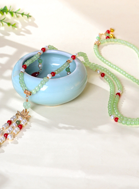 古装长项链圆珠链男女通用