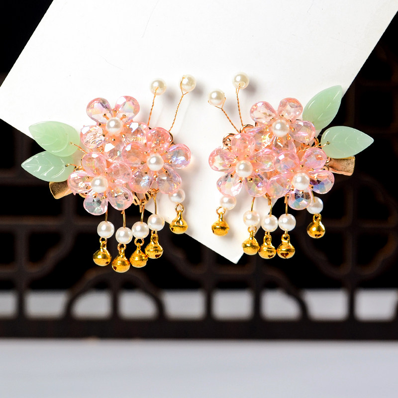 新款儿童汉服头饰古风花朵对夹宝宝发饰多色女童女孩琉璃发夹饰品,淘宝优惠券,粉丝福利购,淘宝优惠卷