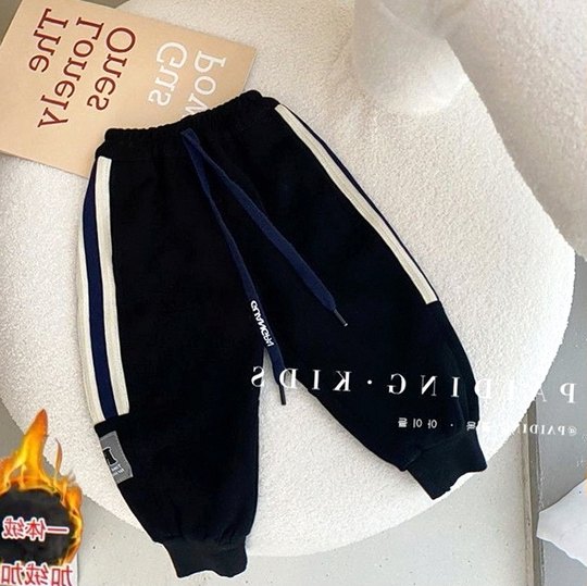 儿1童休闲纯棉松束脚裤卫裤中小2童时尚宽子2023秋季新款宝宝长裤