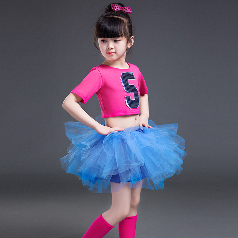 六一儿童演出服幼儿园女童爵士舞蓬蓬裙现代舞蹈跳舞裙子表演服装-图2