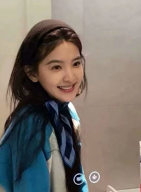 棉麻波点高颅顶发箍高级感