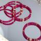 Medieval ruby abacus bead bracelet, dove blood red faceted sparkling high-grade gemstone colorful treasure bracelet, light luxury and versatile for women