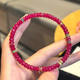 Medieval ruby abacus bead bracelet, dove blood red faceted sparkling high-grade gemstone colorful treasure bracelet, light luxury and versatile for women