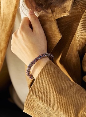 藏式串珠手绳民族风扎基拉姆棉线