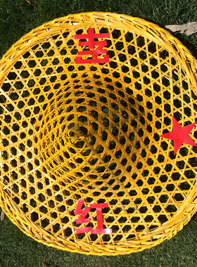 斗笠红色斗笠成人帽子