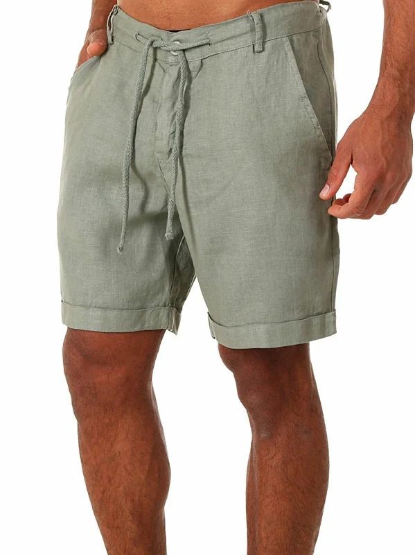 Men's Shorts casual shorts Fashion sweat Shorts homme Linen - 图1