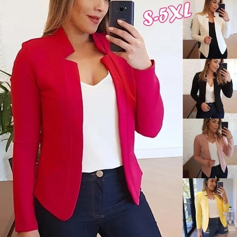 Women Thin White Blazers Spring 2023 Female Summer Blazer Lo - 图0