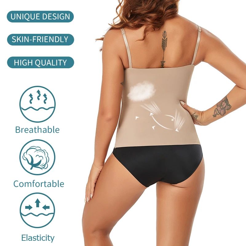 Seamless Shapewear Top Women Tummy Control Smooth Body Shape - 图2