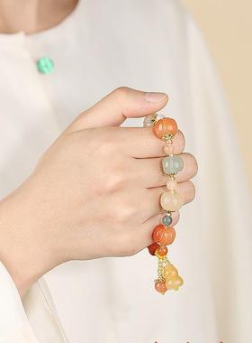 金丝玉南瓜珠多宝手串女士闺蜜礼物葫芦吊坠饰品文玩景区同款