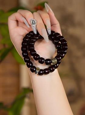 寺庙同款原生态白玉菩提根文玩手串十二生肖守护神盘玩菩提手饰品