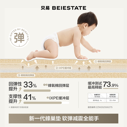 Beiyi IXPE утолщенный мягкий эластичный коврик для ползания с поддержкой