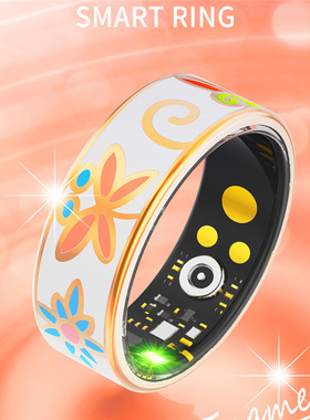 健康智能钛钢戒指防水心率