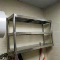 Kitchen rack 3 WALL-MOUNTED WALL RACK STAINLESS STEEL SHELVING TOWALL TYPE 2 UPPER HANGER SAUCE SHELF HOTEL SHELF