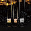 Customized necklace ring kaleidoscope four-leaf clover diamond pendant gourd fan-shaped nail bag coco note diamond ring