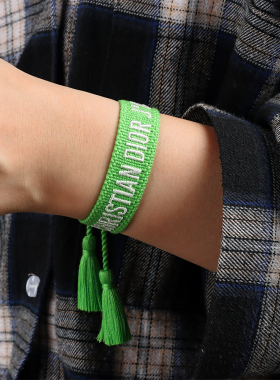 刺绣字母流苏手链定制男女手链