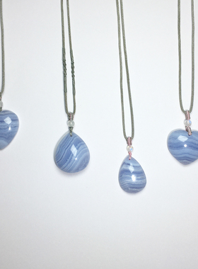 庭弘晶石男女款蓝纹玛瑙原创设计