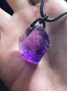 赤诚晶石男女款天然紫水晶吊坠