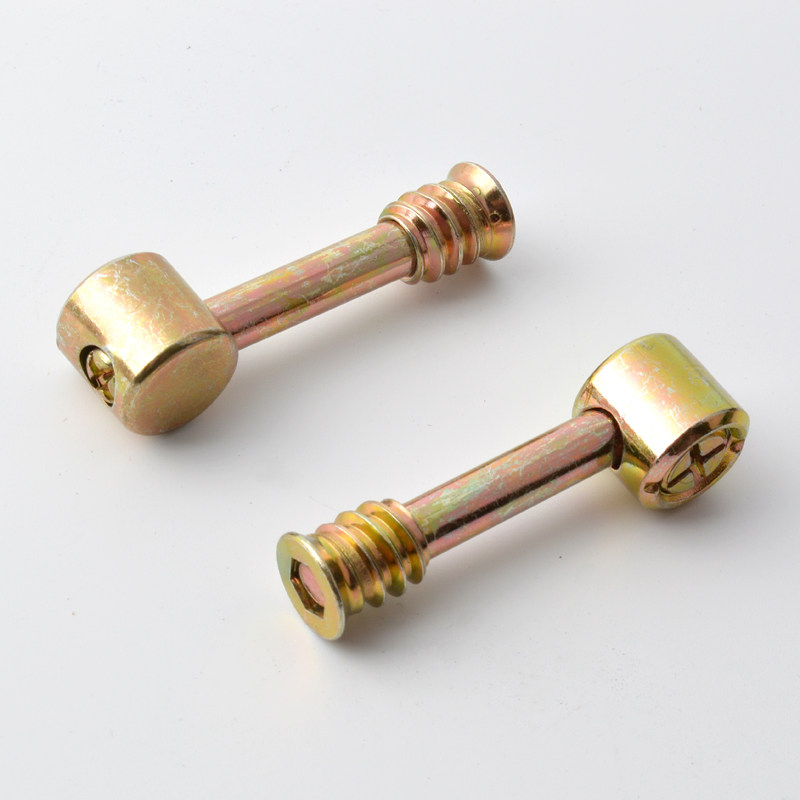 加厚四合一连接件螺丝轮偏心螺母组装衣柜床拼板式家具五金配件m6