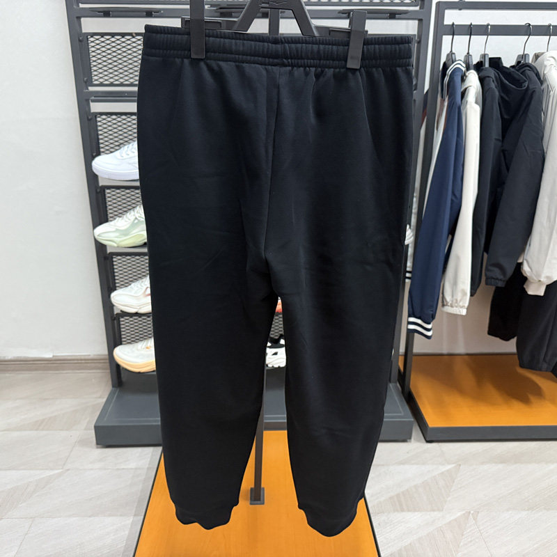 鸿星尔克男裤运动裤2025冬季新款加绒加厚针织九分裤11225401177 - 图2
