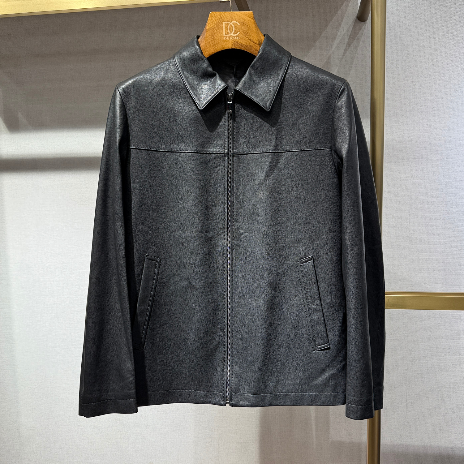 2025新款迪赛DEICAE专柜秋冬正品男士羊皮革皮衣外套713131193 - 图3