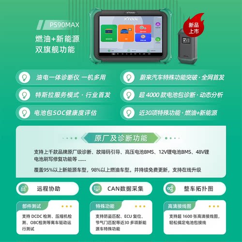 朗仁PS90MAX新能源诊断仪朗仁E2新能源检测仪新能源电池包诊断 - 图0