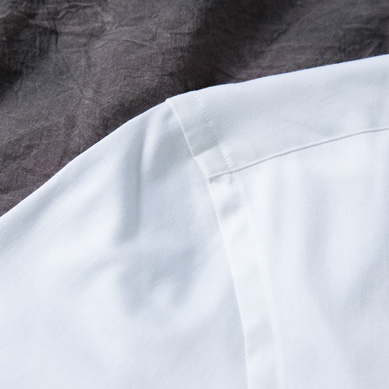 雅戈尔夏款修身商务正装工装职业免烫纯白色短袖衬衫YSDP19003BFY