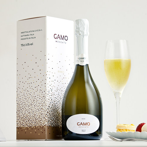 意大利Gamo卡摩莫斯卡托甜白起泡酒女士甜酒moscato 气泡葡萄酒 - 图0